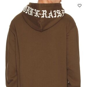 BORN X RAISED Brown Hoodie with White Logo